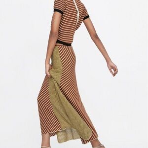 Zara Knit Striped Knitted Skirt